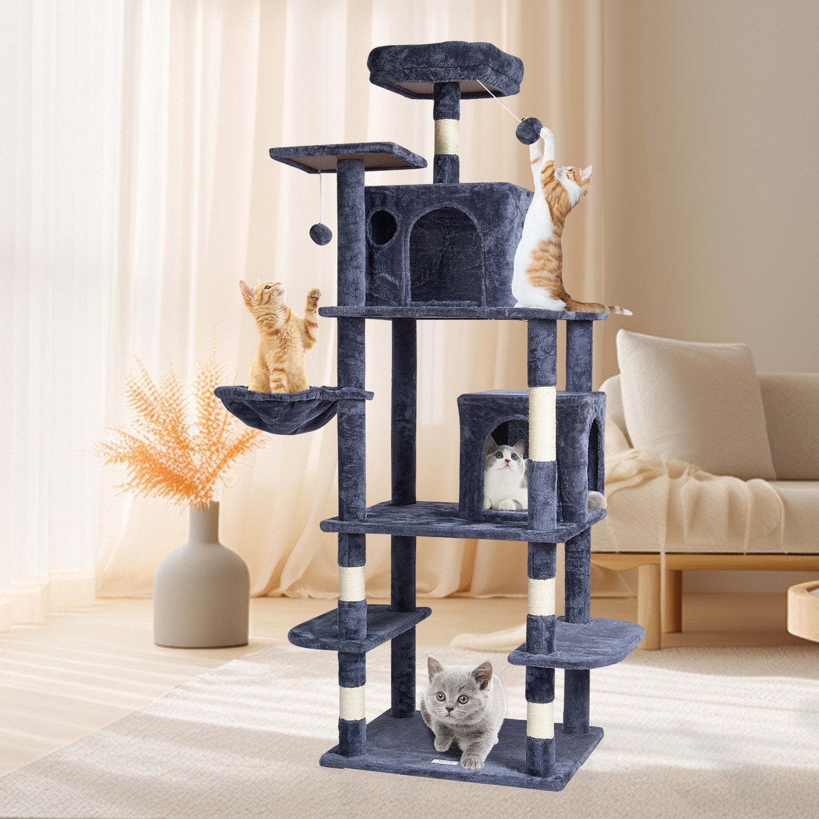 Deluxe Midnight Tower Cat Condo